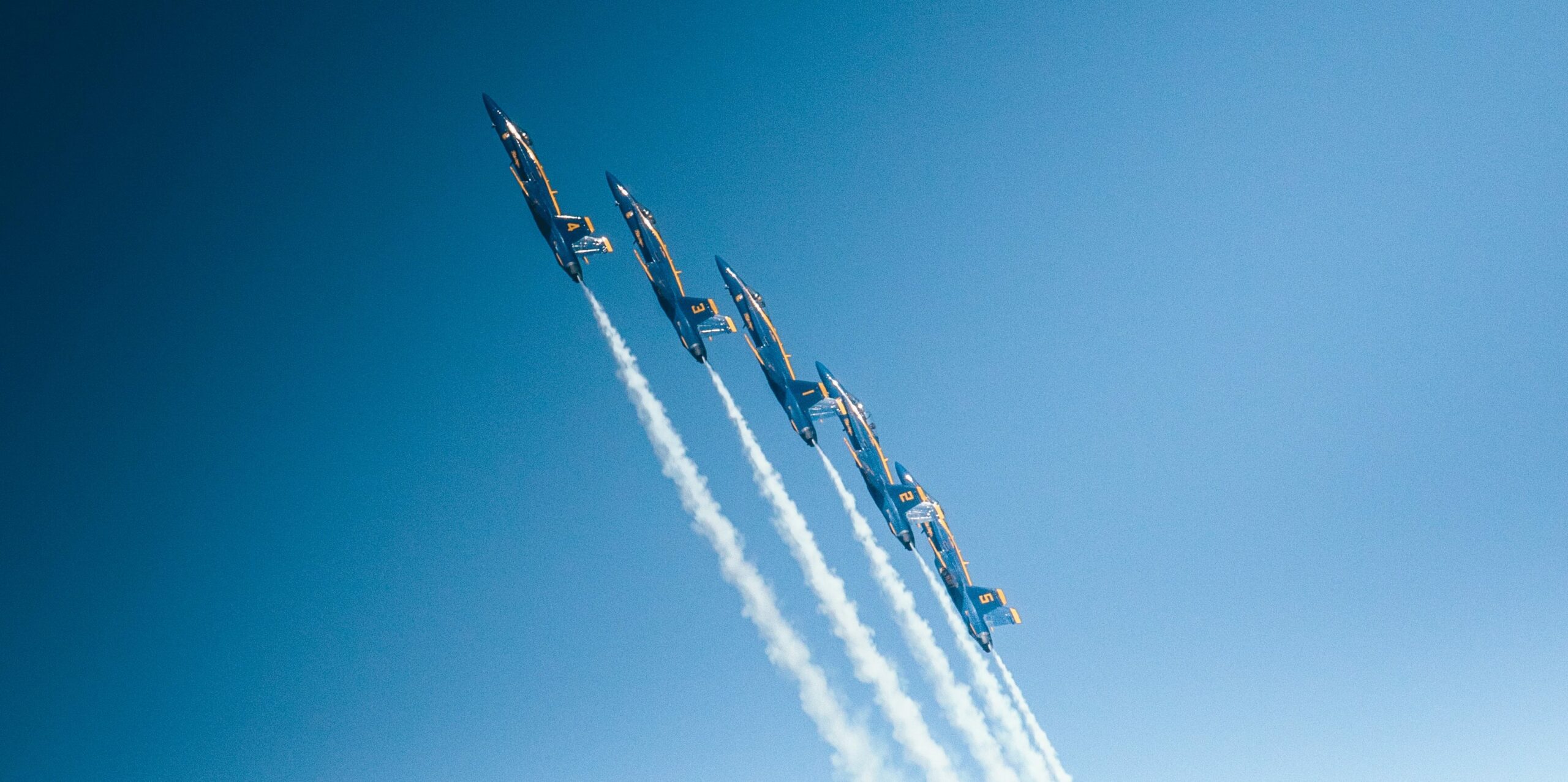 Jets are flying against a clear blue sky, indicating how high you can fly with outsourced sales